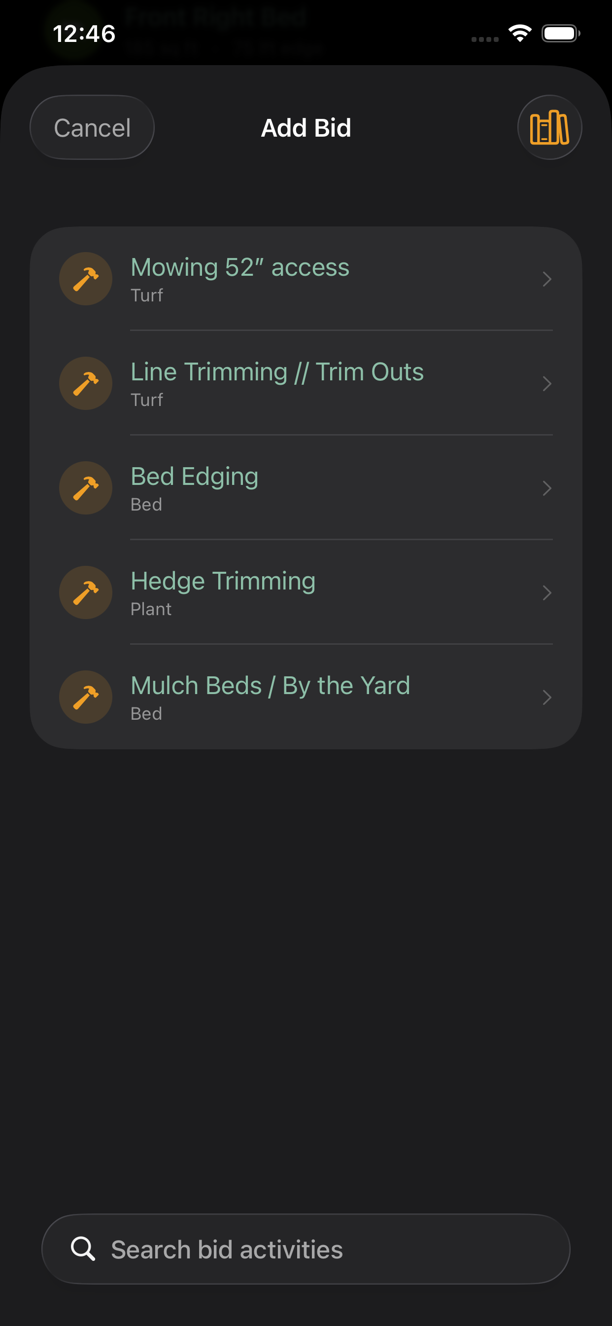 Add bid activities